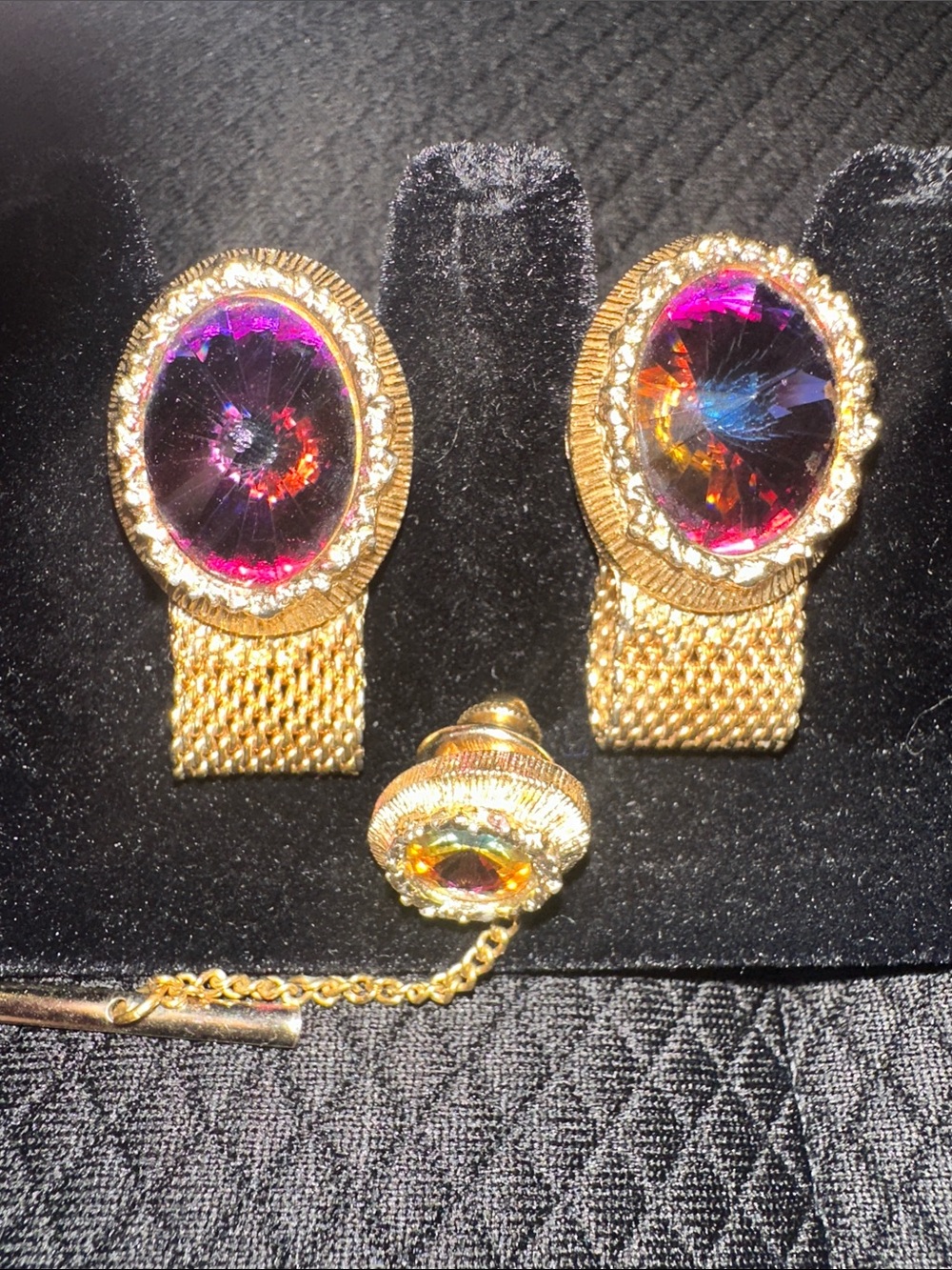 Vintage Swank Cuff Links & Tie Tack - Picture 2 of 9